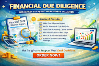 qoe report financial due diligence report merger acquisition business valuation