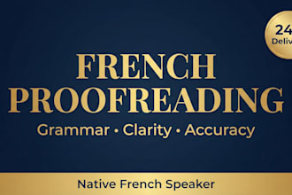 proofread and correct your french text professionally
