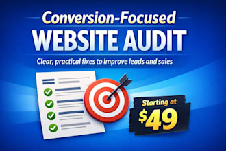 provide a conversion focused website audit