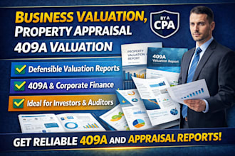 do business, property and 409a valuation, appraisal as a CPA