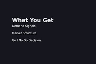validate your market and help you decide if your idea is worth entering