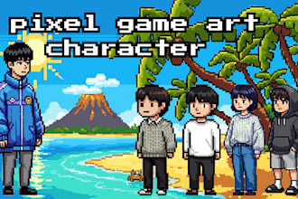 2d pixel game art character, sprite sheet animation top down tileset game assets