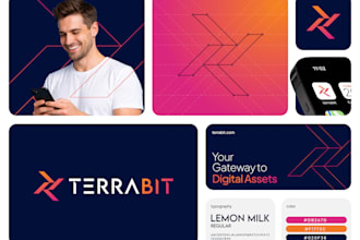 create a logo with brand identity kit and brand guidelines