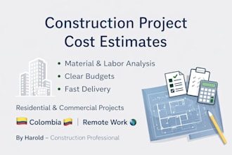 create accurate construction budgets and cost estimates