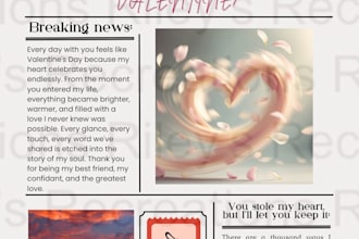 make a valentines newspaper