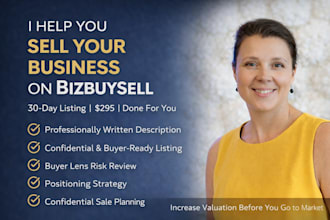 publish your business for sale on bizbuysell
