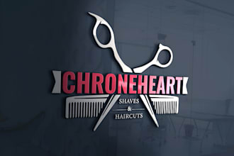 design vintage, emblem, stamp, badge and barber shop logo