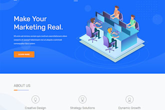 build a responsive react landing page