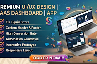design UI UX website saas dasnboard in figma and app design