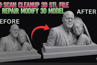 fix, repair, edit and modify your stl and scan files custom 3d scan clean up