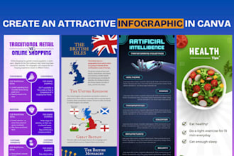design professional infographics in canva, photoshop and illustrator