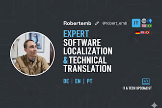 provide expert sofware and technical translation
