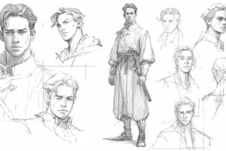 sketch characters into anime style