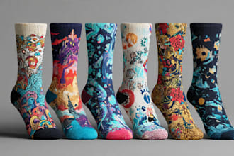 design custom and unique socks design