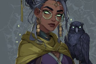 illustrate your ttrpg oc, vtm, fantasy, dnd character art