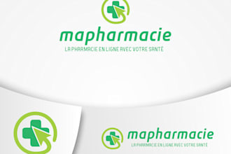 do modern super outstanding pharmacy logo