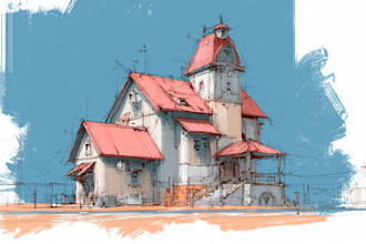 sketch your house or building