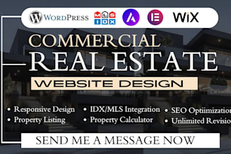 wordpress commercial real estate idx website, idx website, landing page redesign