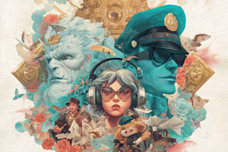 design an underground album or vinyl cover for your music