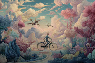 create illustration in semi surreal or airbrush style