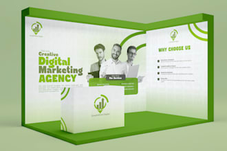 design backdrop banner and trade show booth for exhibition