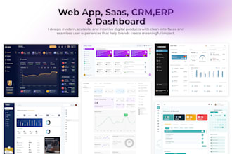 design modern saas dashboard and web app UI in figma