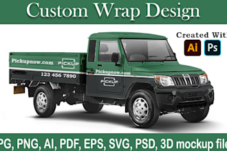 do a professional wrap design for your pickup truck