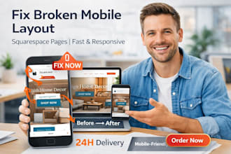 fix broken mobile layout on squarespace pages and fast responsive mobile fix