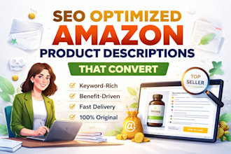 write SEO optimized amazon product descriptions that convert