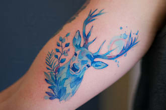 be your watercolor tattoo artist and designer