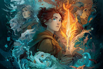 create an epic fantasy book cover