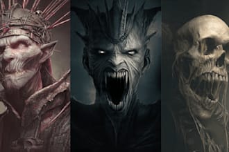 draw fantasy horror and fantasy horror character