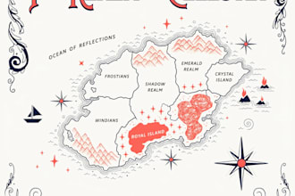 fantasy map illustration for map