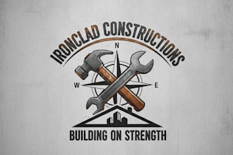 design a professional contractor logo for your construction business