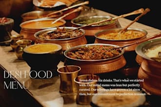 design restuarant food menu