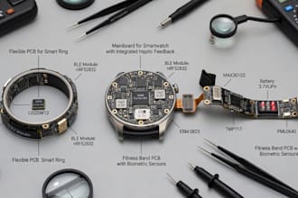 design wearable pcb, electronics for smart ring, watches and fitness band