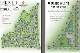 render rv park map, campground map, plot map