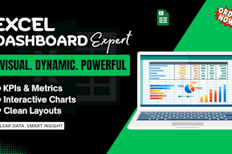 design interactive and professional excel dashboard