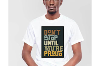 design modern typography t shirt design for merch