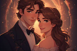 design a personalized couple portrait, perfect for gifts