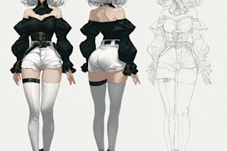 paint anime character art or anime illustration
