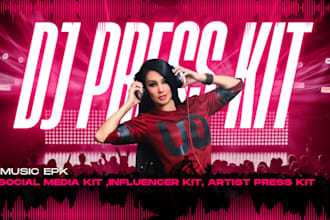 do media kit, press kit, epk for influencers, author epk, brand kit, one sheet