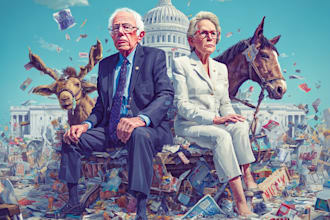 draw high quality political cartoon
