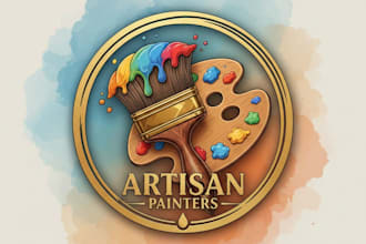 design a professional painter logo for your painting business