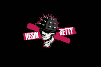 create a premium punk rock band logo