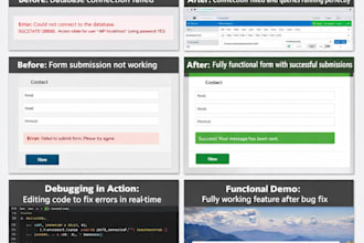 fix PHP bugs, errors, mysql issues and website problems
