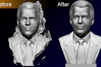 cleanup and correct any ai generated or 3d scan model for 3d print