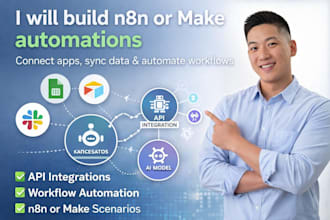 n8n or make automations to connect apps and workflows