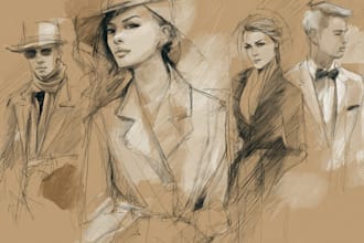 draw a fashion illustration or sketch