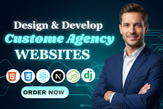 do full stack development, custome agency website, stunning buisness portfolio